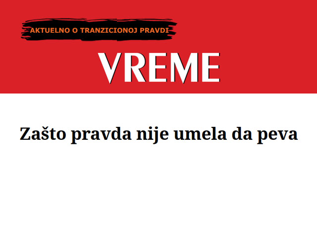 Zašto pravda nije umela da peva